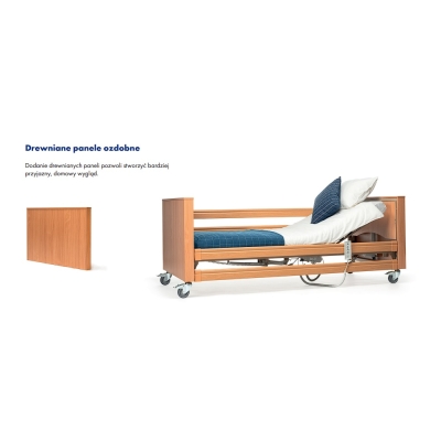Elektryczne łóżko rehabilitacyjne CLUB VARIO D (zabudowane szczyty) - Vermeiren