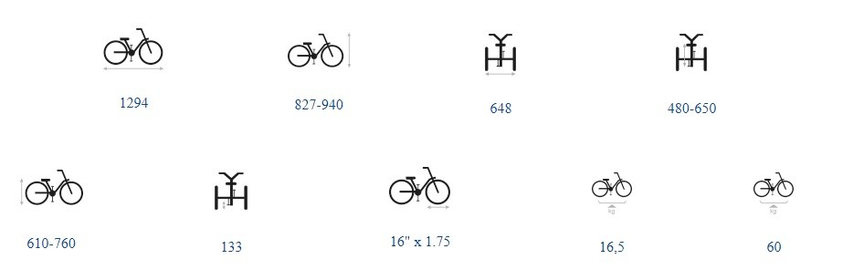 dane techniczne rower trójkołowy SPORTY Vermeiren